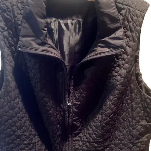 Roz & Ali LADIES Quilted Black Zip Up VEST size Large