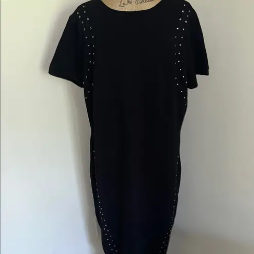 Ashley Stewart Elegant Black Studded Dress