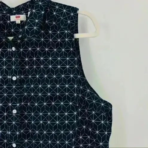 Levi's Levi’s Navy/White‎ Shorts Romper With Pockets Size XL