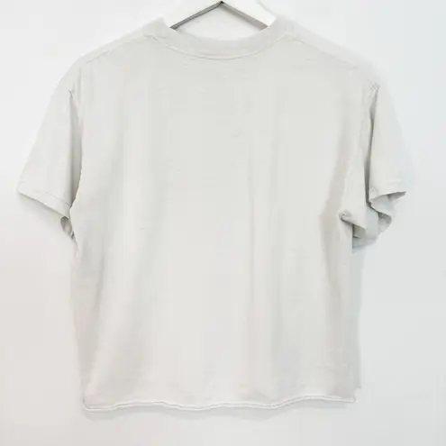 Brandy Melville  John Galt USA New York Short Sleeve Raw Hem Cropped T-Shirt Top