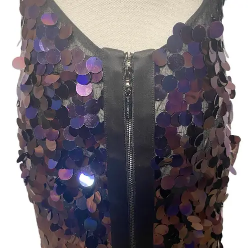 Bronx and Banco Chantal Noir Gown Dress In Black Multi Women's 8 Sequin