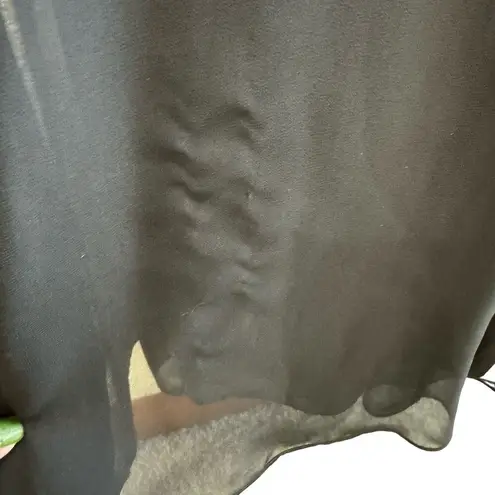 Vintage Bel Soie Black Strapless Beaded Empire Waist Floor Length Gown Size 8