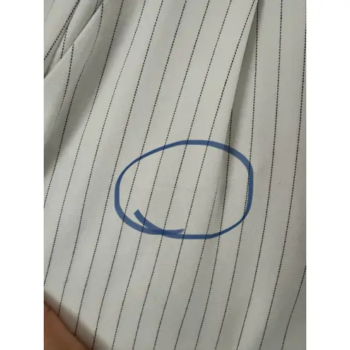 Reserved Clothing Pinstripe Wide Leg Pleated High Rise Trouser Pants Women’s Med