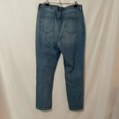 Elizabeth and James Blue Vintage Straight High Rise Jeans Womens 16 Light Wash