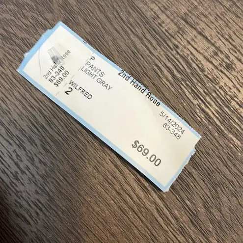 Wilfred Womens Allant Linen Blend Tie Waist Crop Pants Light Gray Size 2