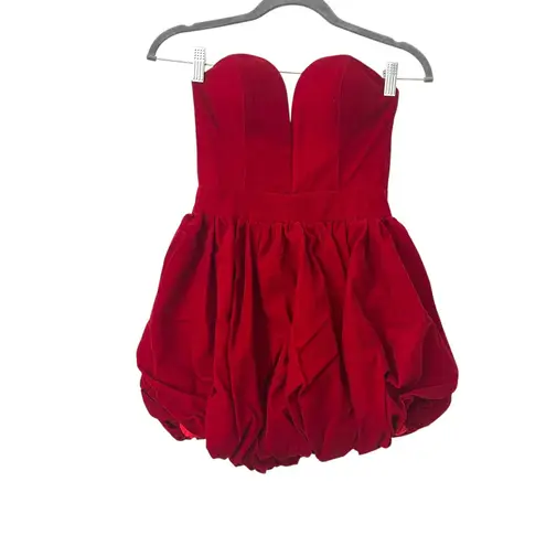 ADEIRLINA Vibrance After Dark II Velvet Bubble Dress Red NWT XS