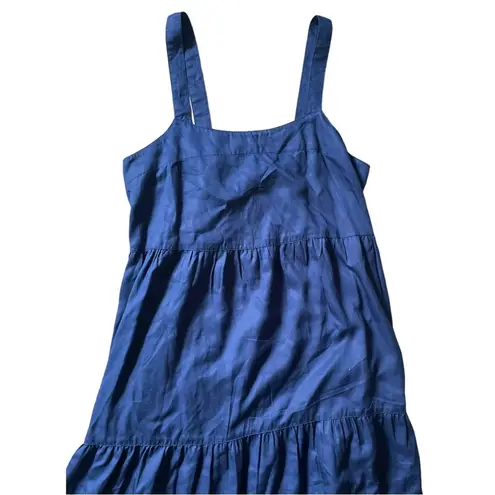 The Drop Women's Britt Tiered Maxi Tent Dress Size Medium Blue