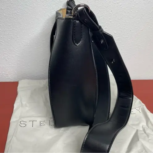 Stella McCartney Black Laser Cut Faux Leather Crossbody Bag