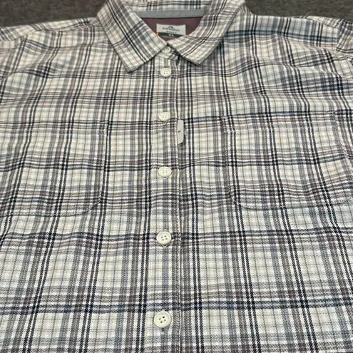 RidgeCut Shirt Womens Extra Large Beige Gray Plaid Flannel Work Country Rugged White Size XL - Image 2