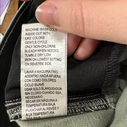 Democracy "Ab"solution Utility Green/Olive Tapered Cargo Flap Pocket Pants sz 12