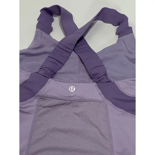 Lululemon  Women's Active Tank Crisscross Back Workout Athletic Gym Purple Size 6