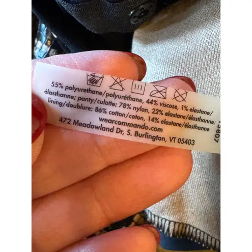 Commando Bodysuit Women Medium Brown Faux Leather Snakeskin Tee Streetwear