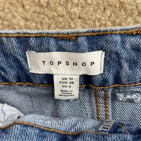 Topshop  raw hem denim mini skirt