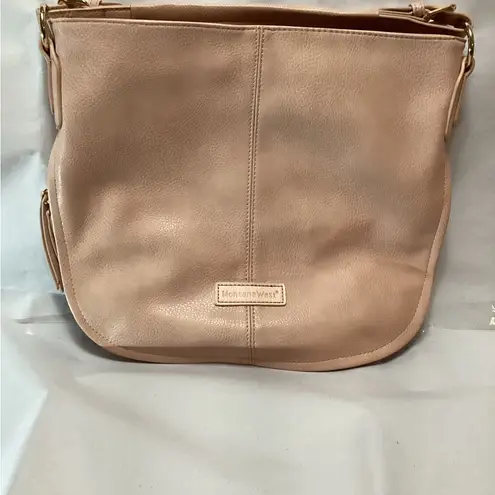 Montana West hobo light pink vegan Leather Shoulder Bag
