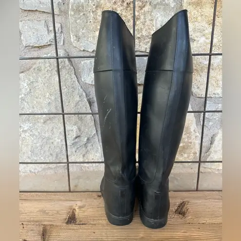 Aigle WOMEN'S Black Rubber Coupe Saumur Tall Equestrian Riding Boot Sz 40, XL