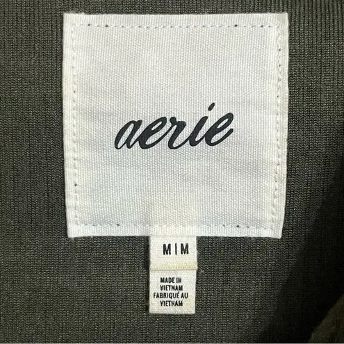 Aerie  Green Ribbed Corduroy Zip Up‎ Women's Cropped Jacket Size Medium