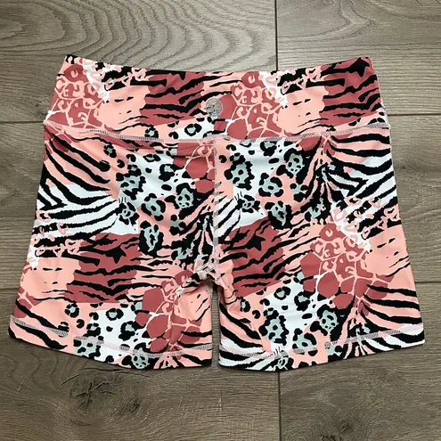 IAB MFG 5" No Ride Animal Print Training Shorts Pink Black Size Medium
