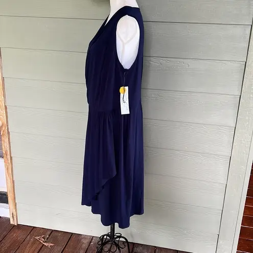 London Style Collection Faux Wrap Dress