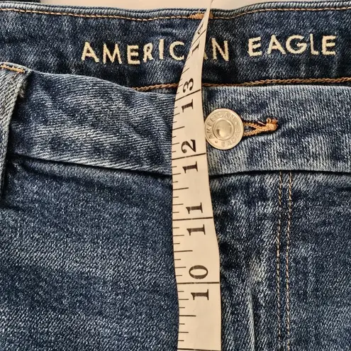 American Eagle  Emotional Blue Curvy High Waist Mom Jeans Size 16