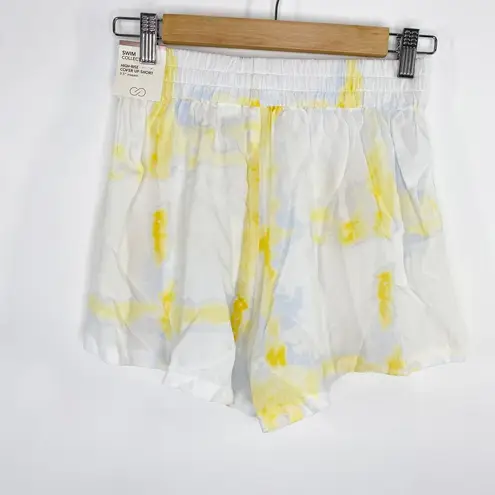 CALIA Womens Cover Up Swim Shorts Size XS Tie Dye Lightweight NWT Summer Yellow