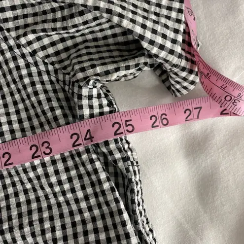 Columbia  PFG Clemson Tiger Black White Gingham Print Short Sleeve Shirt Size XL