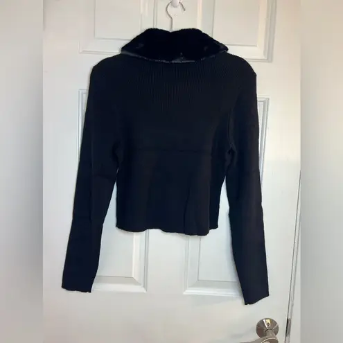 True Religion  RIBBED FAUX FUR ZIP Size XL