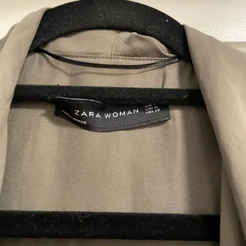 ZARA  woman army green drape jacket