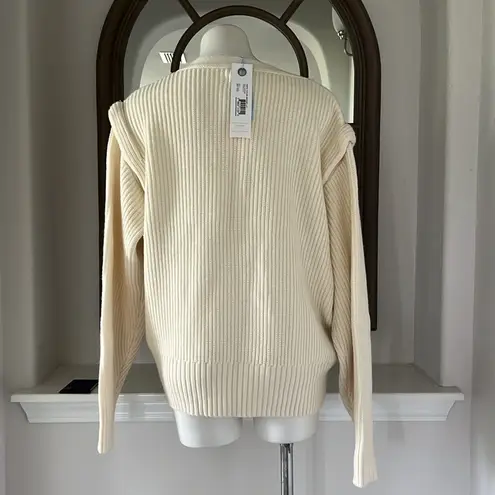 Tanya Taylor NWT  Rhodes Rib Sweater in Chalk, Size L New w/Tag Retail $465