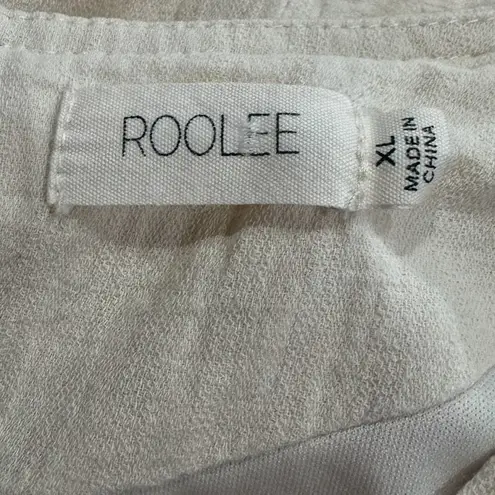 Roolee Cream Ruffle Front Faux Wrap Maxi Dress Women’s XL