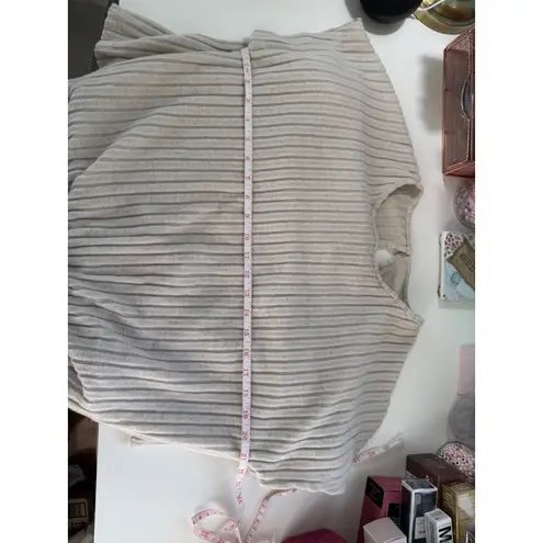 Ribbed Knit Jumpsuit Women's, Elastic Waist, Casual Chic Style, Lounge Wear Tan Size L