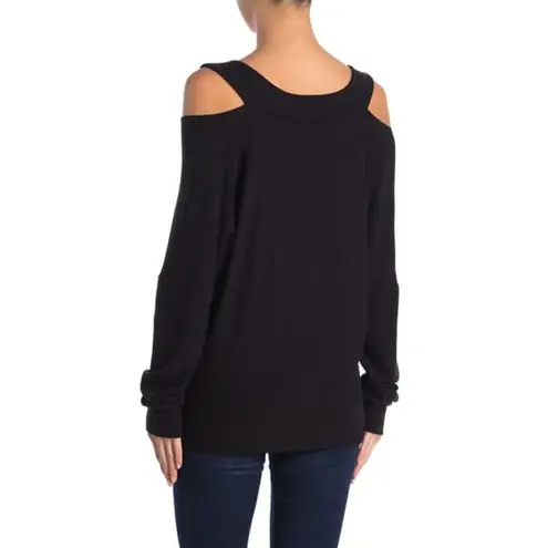 Go Couture Black Off Shoulder Sweater SMALL Tunic Dolman Nordstrom $148 NEW