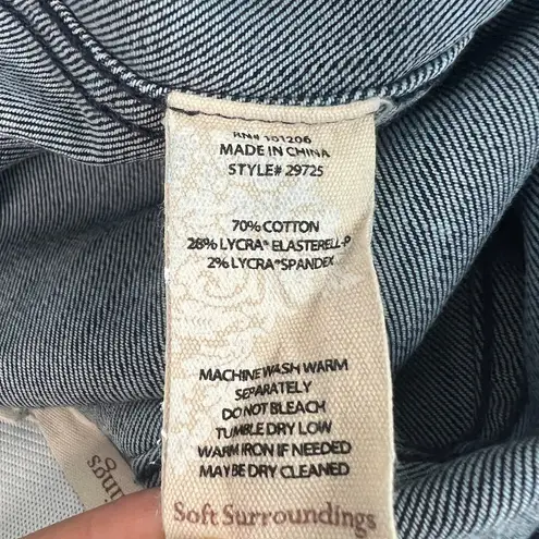 Soft Surroundings Pull On Elastic Waist Dark Wash Womens Pants Jeans Size Medium