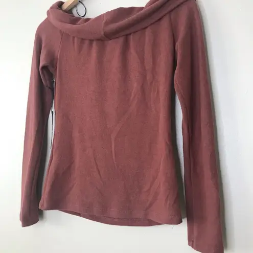 Lulus  Cowl Neck Long Sleeve Burgundy Sweater NWT