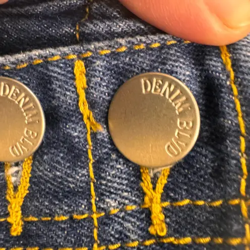 Denim Blvd Paperbag Waist Denim Shorts Dark Wash Cuffed Women's Size M