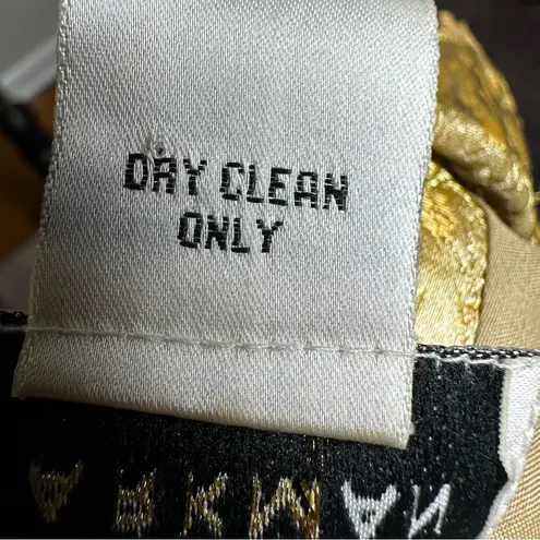 Sandy Starkman Silk Brocade Beaded Ruffle Lace Jacket M | Fairycore Regencycore Gold Size M