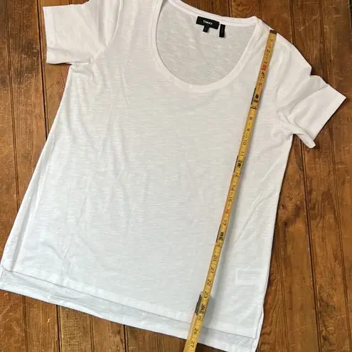 Theory Women’s  Penati B plain white scoop neck t shirt sleeve size large