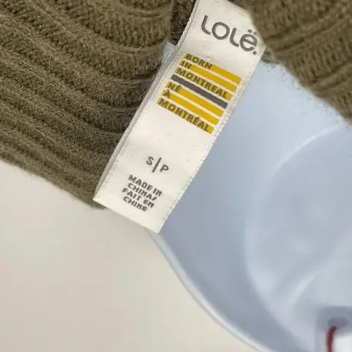 Lole Jazlyn Cardigan Asymmetrical Zip Up Wool Blend Knit Sweater Jacket Green