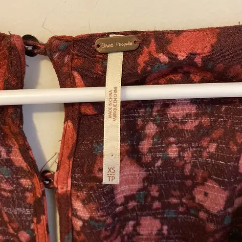 Free People  All The Right Ruffles Romper in Berry