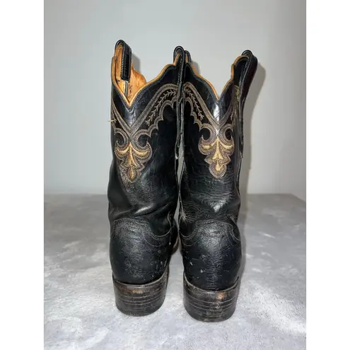 Lucchese Womens Vintage  Black Gold Cowboy & Western Boots Size 7 thumbnail 4