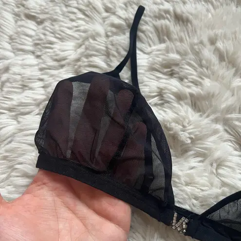 Victoria's Secret Y2K early 2000s Victoria’s Secret sheer rhinestone bralette size M