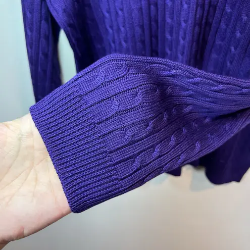 Mark Fore & Strike 100% Spun Silk Crew Neck Sweater Purple Textured Fitted Sz XL