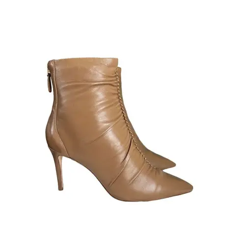 Alexandre Birman Suzana Ruched Leather Booties MSRP: $675