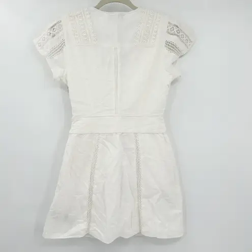 The Kooples Womens Cottagecore Soft Girl Lace Trim Cotton Mini Dress Size 0