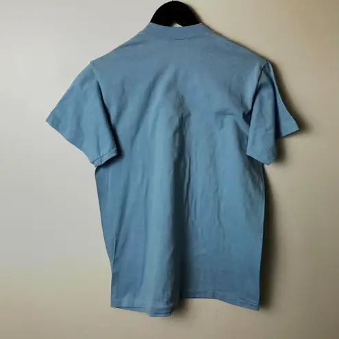 Vintage 80s Oboe Players Bach T Shirt Single Stitch USA Graphic Tee Solid Logo Blue Size M