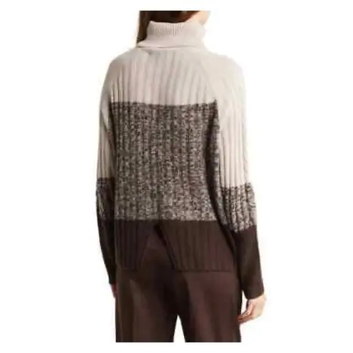 360 Cashmere  Skull Cashmere Brown Zena Turtleneck Cashmere Sweater Sz.M NWT