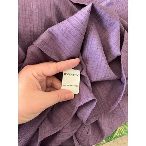 BloomChic Purple Ruffle Flutter Sleeve Midi Dress Women’s Plus Size 18