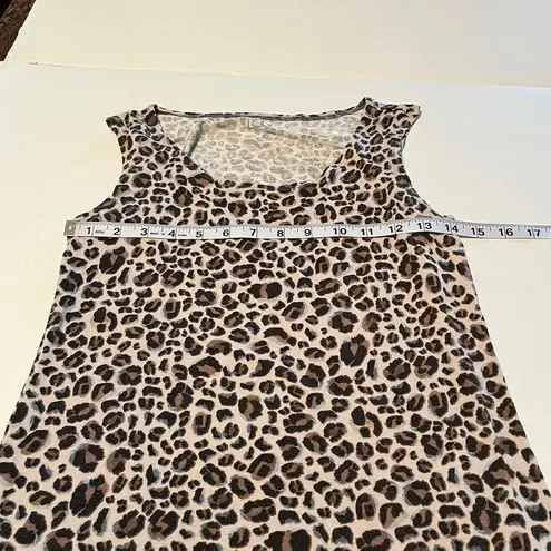 LOGO By Lori Goldstein fitted dress women's size XS extra small cheetah leopard