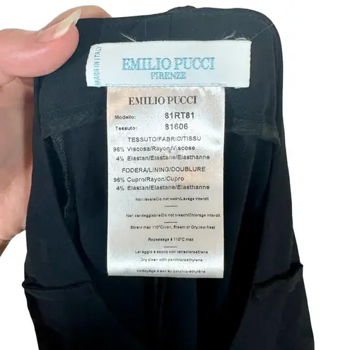 Emilio Pucci Wide Leg Viscose Trousers Black IT44/US10 PLEASE READ