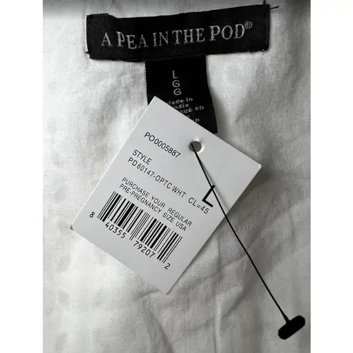 A pea in the pod NWT Pea in the Pod Eyelit Dress S Large 100% Cotton White Bell Sleeve Boho