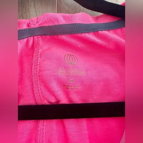 Balance Collection  Love Sleeve Hooded Running Top Hot Pink Workout Size Medium